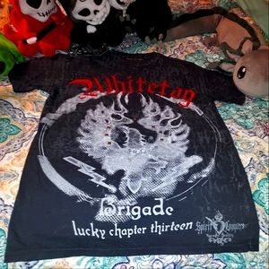 Mens Whitetag allover Design t shirt